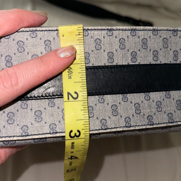 Authentic Gucci Micro GG Monogram Vintage gray navy blue shoulder bag - Picture 17 of 17
